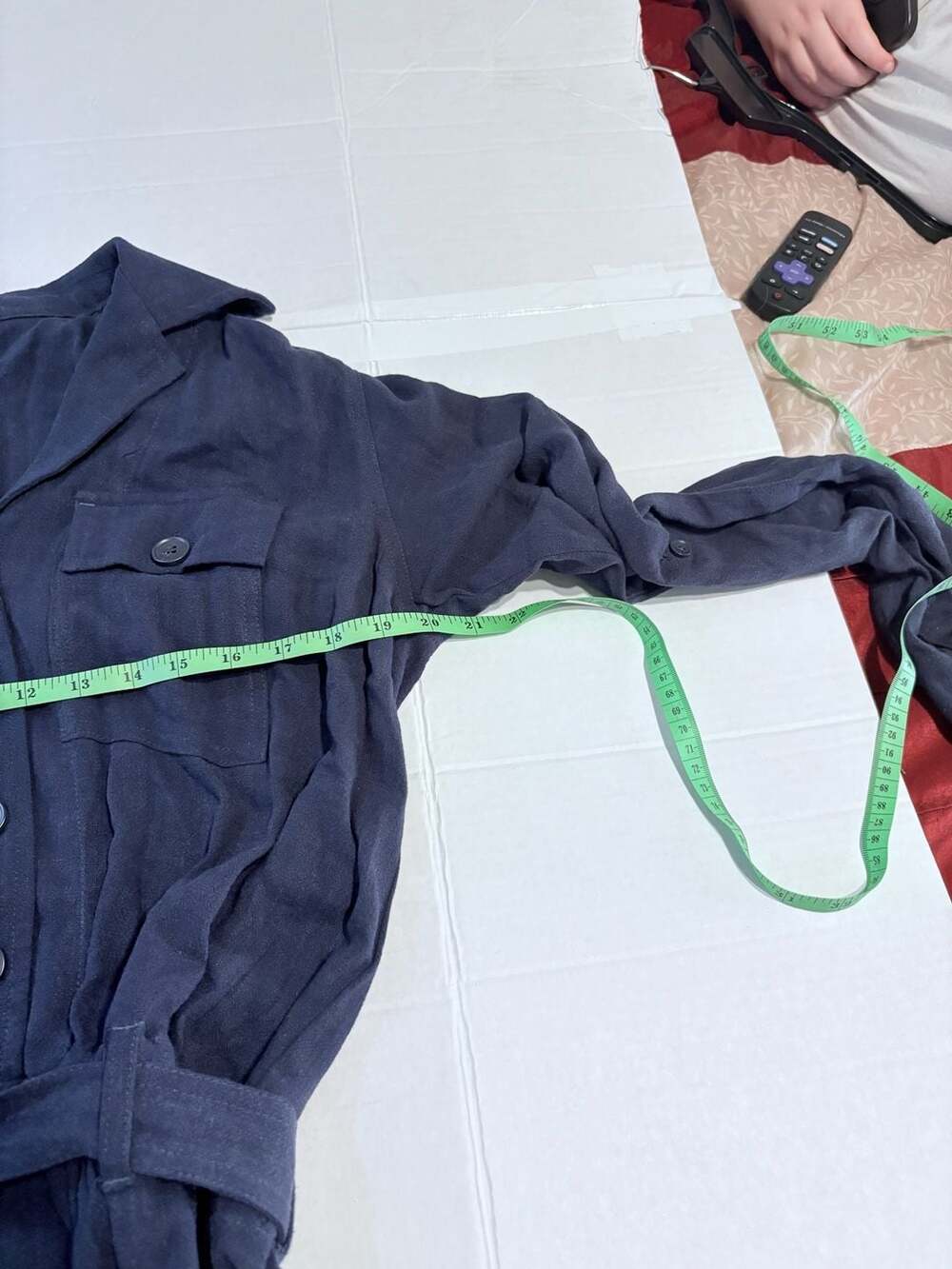 Good Hart Navy Cargo Romper with Tie Belt #1144 - Picture 5 of 8